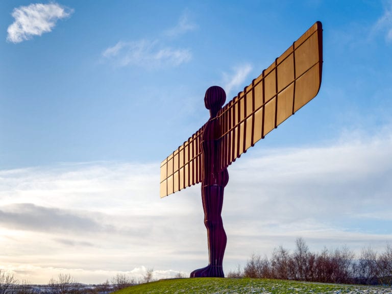 the Angel of the North Sculpture . University in Newcastle
