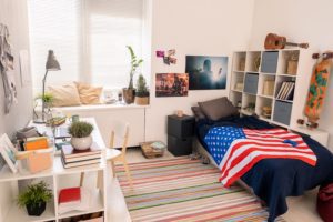 Domestic room of contemporary American student or home office manager
